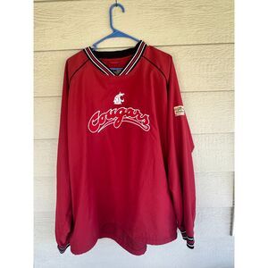 WSU Cougars Heisman Collection Reebok V-Neck Windshirt Pullover Crimson XL